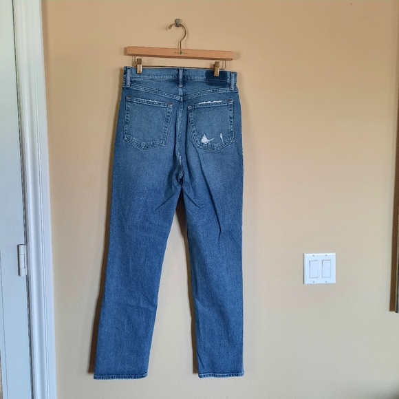 Abercrombie A&F Criss Cross Ultra High Rise 90s Straight Leg Jeans - Picture 2 of 8